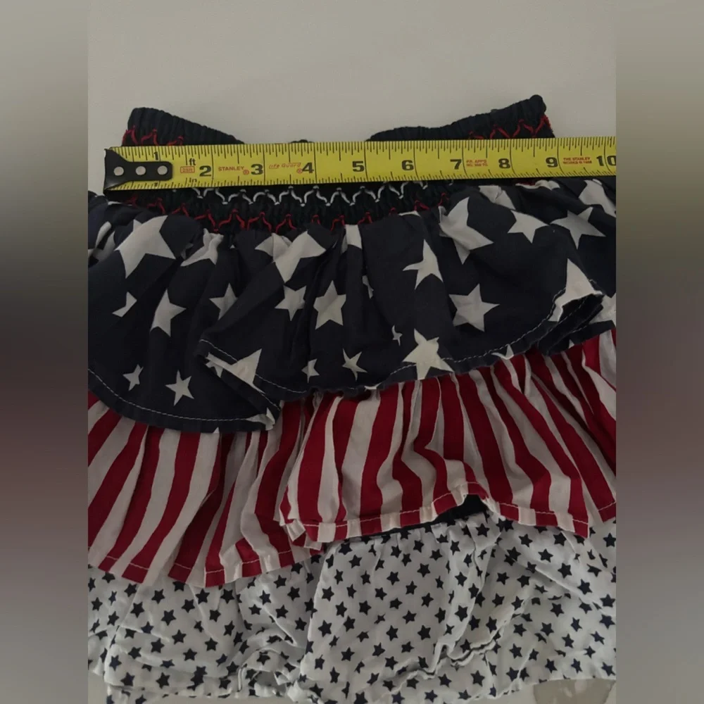 4th of July Ruffled Skirt Children’s Place Size 5 6 Stars Stripes Red White Blue